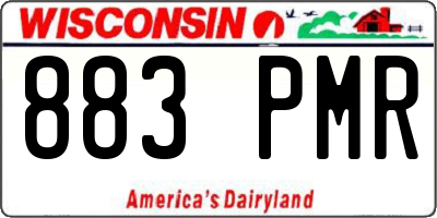 WI license plate 883PMR