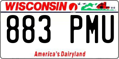 WI license plate 883PMU