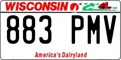 WI license plate 883PMV