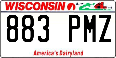 WI license plate 883PMZ
