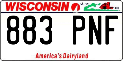 WI license plate 883PNF