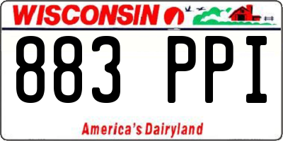 WI license plate 883PPI