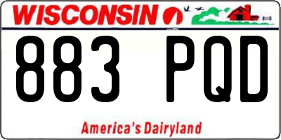 WI license plate 883PQD