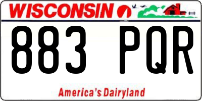 WI license plate 883PQR
