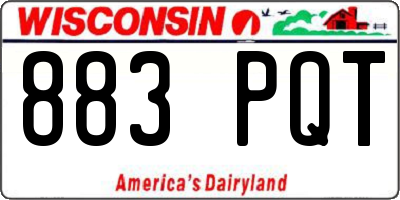 WI license plate 883PQT