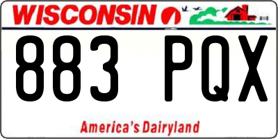 WI license plate 883PQX