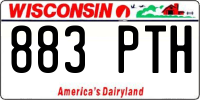 WI license plate 883PTH