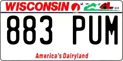 WI license plate 883PUM