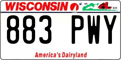 WI license plate 883PWY