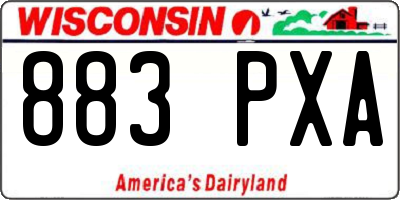 WI license plate 883PXA