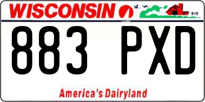 WI license plate 883PXD