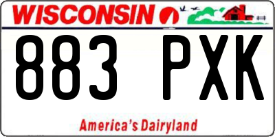 WI license plate 883PXK