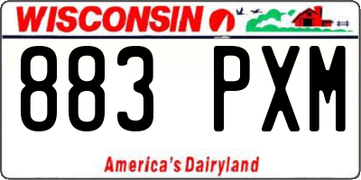 WI license plate 883PXM