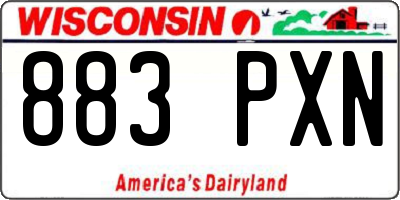 WI license plate 883PXN