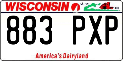 WI license plate 883PXP