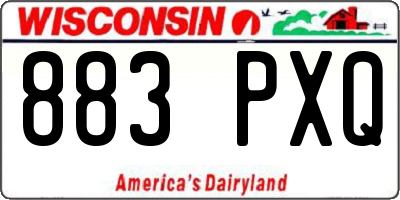 WI license plate 883PXQ
