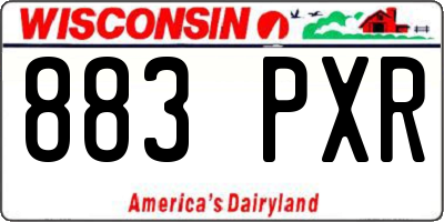 WI license plate 883PXR