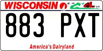 WI license plate 883PXT