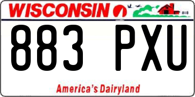 WI license plate 883PXU