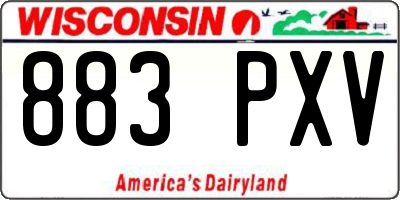 WI license plate 883PXV
