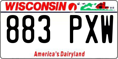 WI license plate 883PXW
