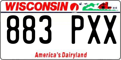 WI license plate 883PXX