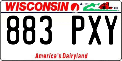 WI license plate 883PXY
