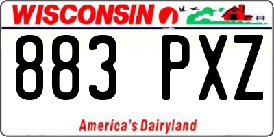 WI license plate 883PXZ