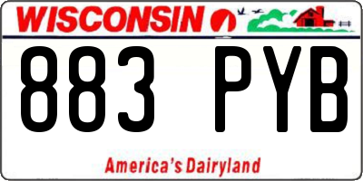 WI license plate 883PYB