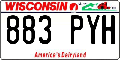 WI license plate 883PYH