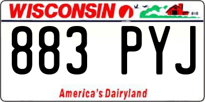 WI license plate 883PYJ