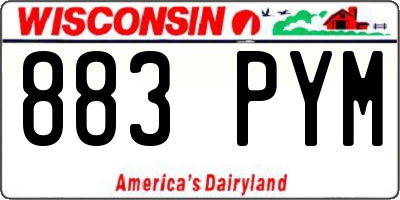 WI license plate 883PYM