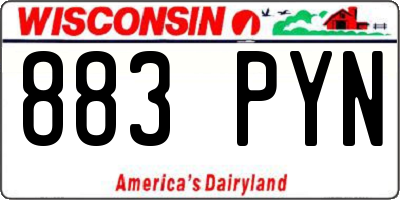 WI license plate 883PYN