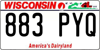 WI license plate 883PYQ