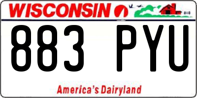 WI license plate 883PYU