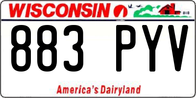 WI license plate 883PYV