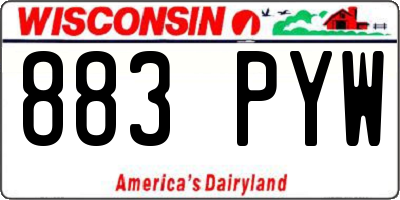 WI license plate 883PYW