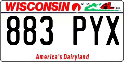 WI license plate 883PYX
