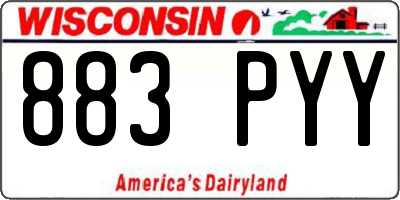 WI license plate 883PYY