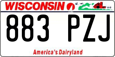 WI license plate 883PZJ