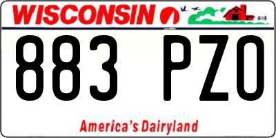 WI license plate 883PZO