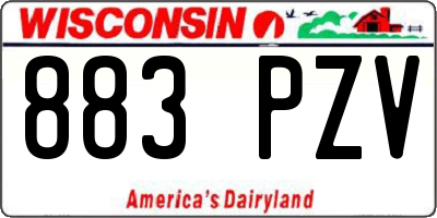 WI license plate 883PZV
