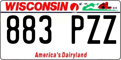 WI license plate 883PZZ