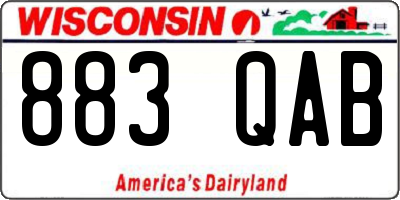 WI license plate 883QAB