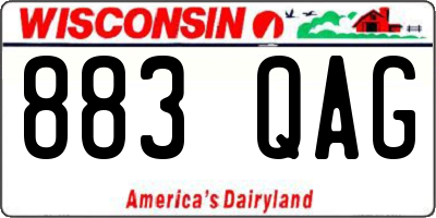 WI license plate 883QAG