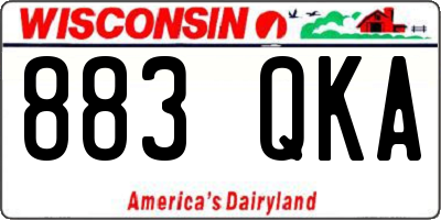 WI license plate 883QKA