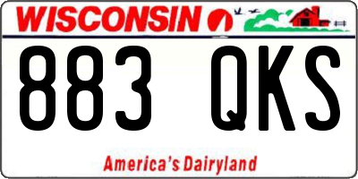 WI license plate 883QKS
