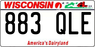 WI license plate 883QLE