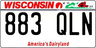 WI license plate 883QLN