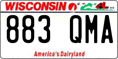 WI license plate 883QMA